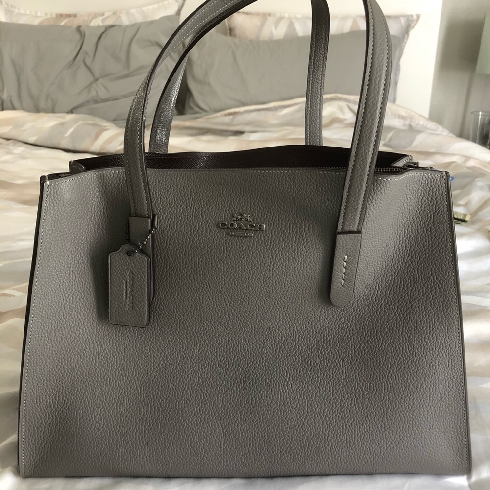 Brand New Grey Coach Purse